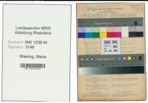 Entnazifizierung Maria Wieking , geb. 27.02.1888 (Lehrerin)