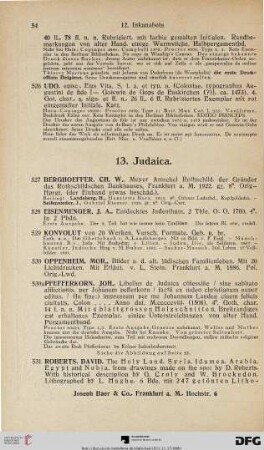 13. Judaica (Nr. 527-534)