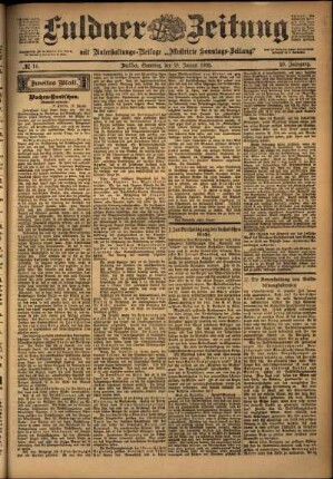 Zweite Ausgabe vom Samstag, den 18. Januar 1902.