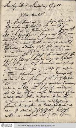 Brief vom 06.09.1908