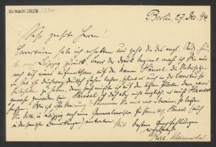 Brief an B. Schott's Söhne : 27.12.1894
