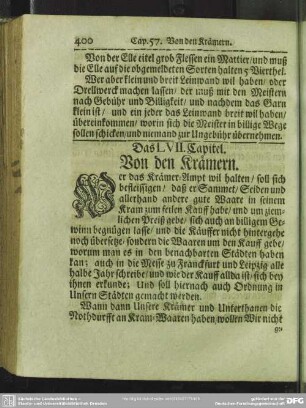 Das LVII. Capitel. Von den Krämern