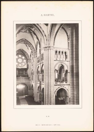 Limburger Dom: Innenansicht (aus: Architekton. Details u. Ornamente der kirchlichen Baukunst in den Stilarten d. Mittelalters, 1. Serie, 1896)