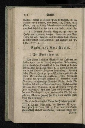 Stadt und Amt Aurich.