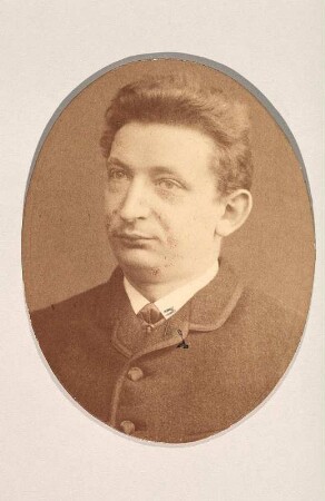 Porträt Moritz Rohleder : Foto-/Bildersammlung Stenografische Sammlung. Porträt Moritz Rohleder. Photographie (1884/1891). Dresden: SLUB P a 0196