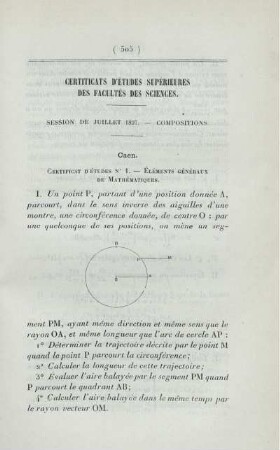 Certiticats d'études supérieures des facultés des sciences.