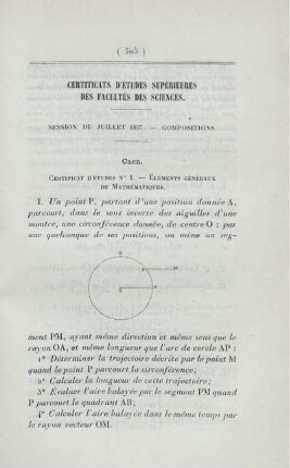 Certiticats d'études supérieures des facultés des sciences.