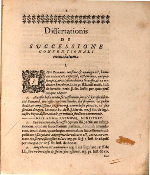 De successione conventionali dissertatio
