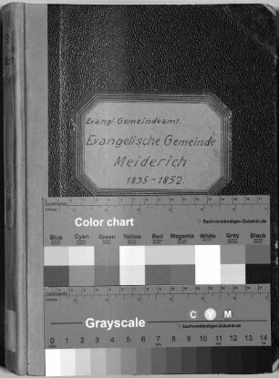 Evangelische Gemeinde Meiderich: Taufen 1845 - 1852, Trauungen 1835 - 1837