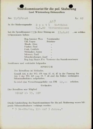 Spath, Matthäus