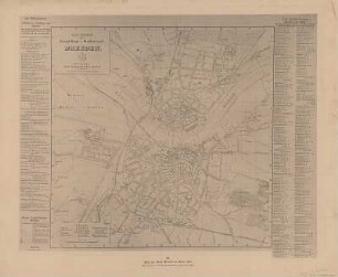 Pläne und Ansichten der Stadt aus den Jahren 1521 - 1898, Lichtdruck, 1898 : Atlas zur Geschichte Dresdens : Pläne und Ansichten der Stadt aus den Jahren 1521 - 1898 ; mit einem Abriß der geschichtlichen Ortskunde von Dresden / hrsg. von Otto Richter. - Dresden : Stengel & Markert , 1898. - 39 Bl. : Kt.