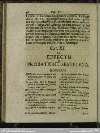 Cap. XI. De Effectu & Probatione Semiplena