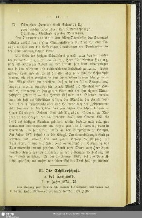 III. Die Schülerschaft