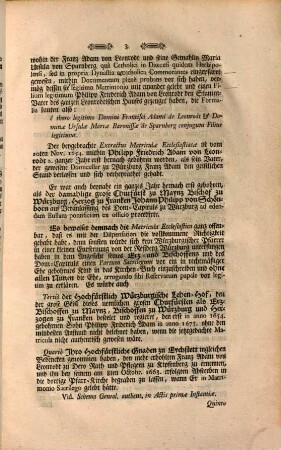 Unterthänigstes Pro Memoria In Sachen Von Leonrodt Contra von Heydenheim
