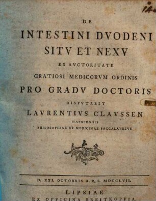 De intestini duodeni situ et nexu