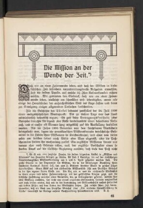 Die Mission an der Wende der Zeit