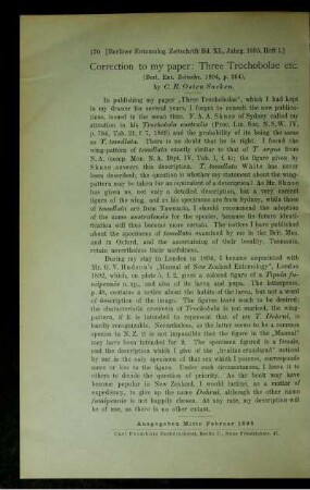 Correction to my paper: Three Trochobolae etc. (Berl. Ent. Zeitschr. 1894, p. 264)