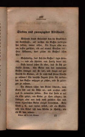 Sieben und zwanzigster Abschnitt.