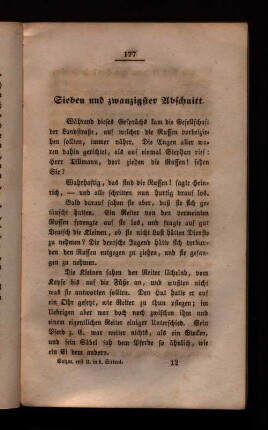 Sieben und zwanzigster Abschnitt.