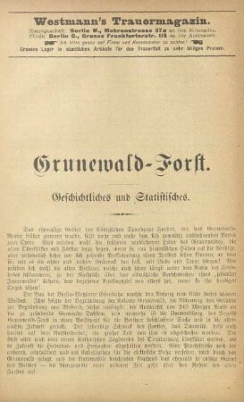 Grunewald-Forst