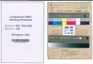 Entnazifizierung Otto Schrapers , geb. 17.01.1908 (Steuersekretaer)