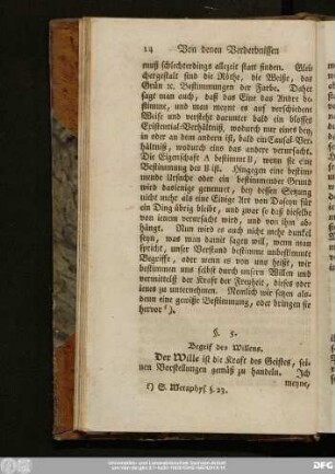 §. 5. Begrif des Willens.