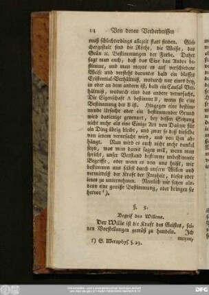 §. 5. Begrif des Willens.