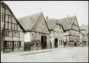 Holzminden. Halbmondstraße mit Severinschem Haus