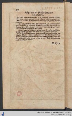 Folget nun die Beschreibung des heiligen Landes.