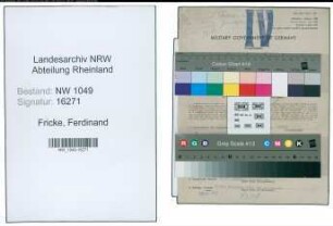Entnazifizierung Ferdinand Fricke , geb. 29.07.1906 (Einkaeufer)