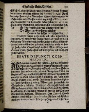 Beate Defuncti Commendatio.