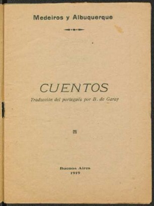 1919006000: Cuentos