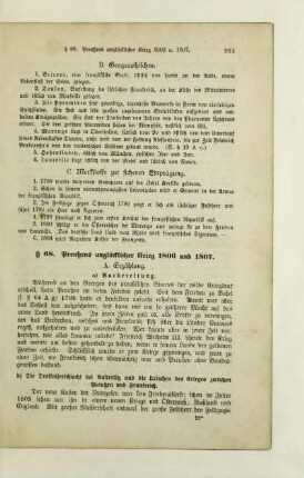 § 68. Preußens unglücklicher Krieg 1806 und 1807