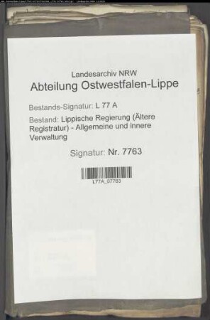 Rücksteuer für exportierten Branntwein aus dem Amt Schwalenberg, Bd. 1