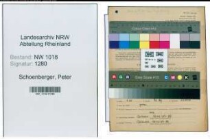 Entnazifizierung Peter Schoenberger , geb. 25.03.1896 (Bauunternehmer)