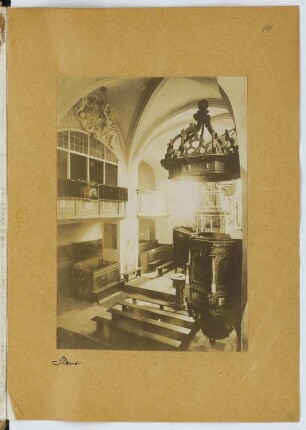 Kirche, Plaue: Innenansicht (aus: Skizzen- und Fotoalbum 20)