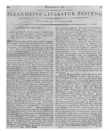 Commentationes theologicae. Vol. 3. Ed. a J. C. Velthusen, C. T. Kuinoel, A. Ruperti. Leipzig: Barth 1796