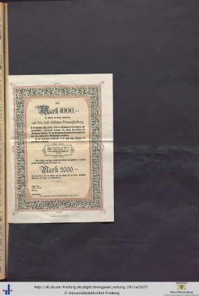 06.10.1911 Lebensversicherungspolice
