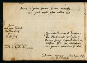 154v, Wildbad ; 18.04.1663 / Johannes Georgius Gallus