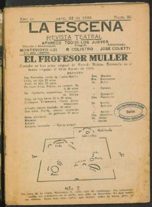 El profesor Muller : comedia en tres actos