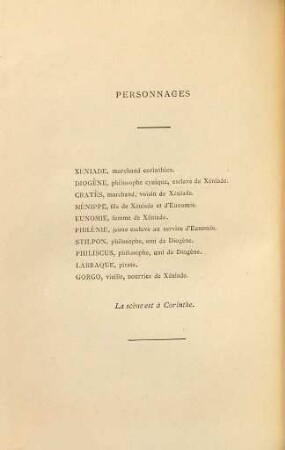 Poèmes dramatiques : Inh.: Diogène vendu. - Les lesbiennes. - Allons à Athènes