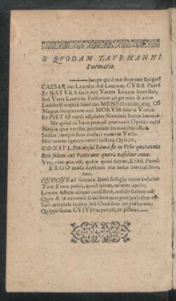 E Quodam Taubmanni Poematio.