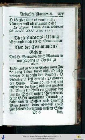Vierte Andachts-Ubung