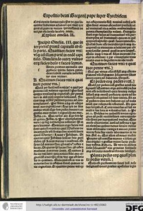 Incipit omelia III, que interpretatur primum capitulum ab illa parte: quattuor facies... usque ad illam partem in eodem capitulo: Similitudo autem...