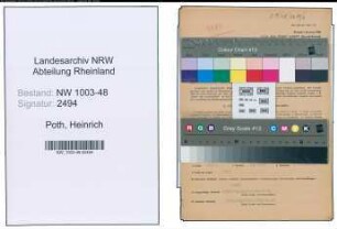 Entnazifizierung Heinrich Poth , geb. 08.01.1897 (Hilfsarbeiter)