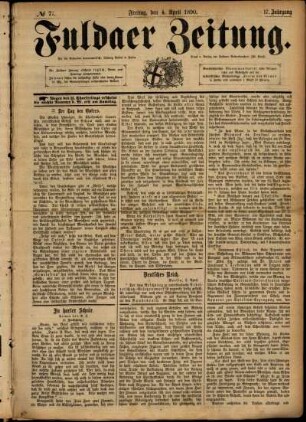 Ausgabe vom Freitag, den 04. April 1890.