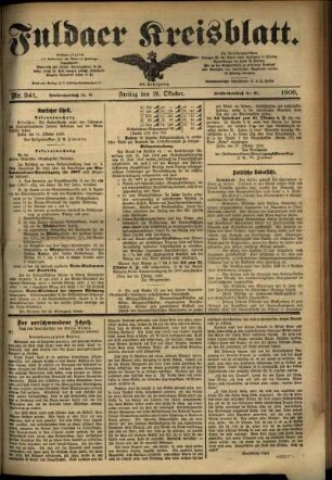 Ausgabe vom Freitag, den 19. Oktober 1906.