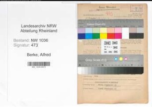 Entnazifizierung Alfred Berke , geb. 18.11.1888 (Steiger)
