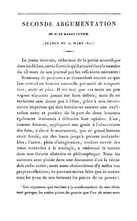 Seconde Argumentation [...] (Séance Du 22 Mars 1830.)