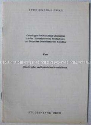 Lehrmaterial zum marxistisch-leninistischen Grundlagenstudium an den Universitäten der DDR